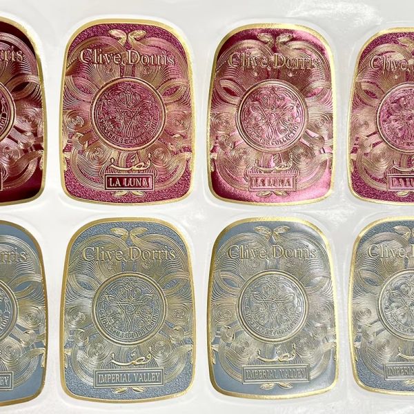 Custom Embossed Hologram Logo Design Gold Stamping Sticker 50ml Fragance Candle Sticker Perfume Bottle Label Sticker 3d 2025