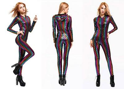 Women's Sexy Fish Scale Jumpsuit Colorful Lightweight High Elasticity Fabric
