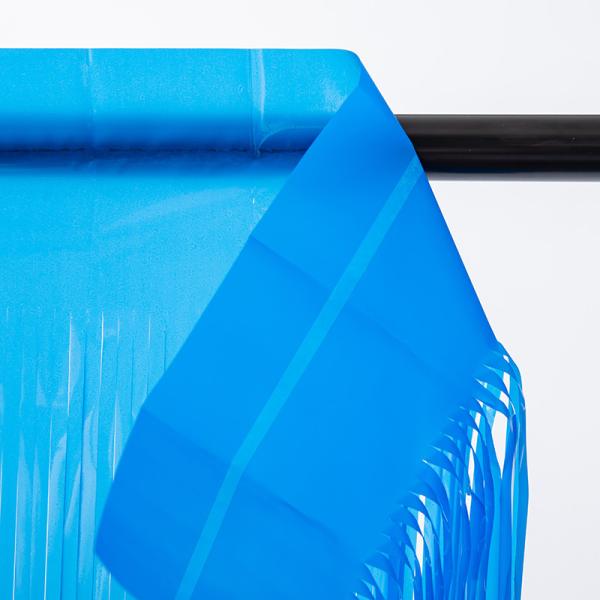 Customization Halloween Fringe Curtain Decoration PET Foil Fringe Curtain Blue For Party
