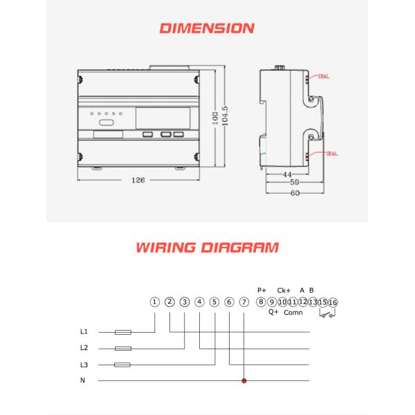 EM737 10 100 A Digital Only Display Type MID 0120/SGS0146 3 Phase Electronic Energy Meter