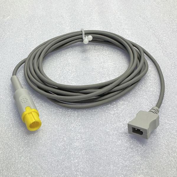 Medical Temperature Sensor Extension Cables For Comen Round 2pin Yellow