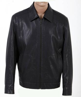 Chaquetas de cuero al por mayor de la talla 52, de la talla 54, negras y el hacer punto de la moda del diseñador para hombre