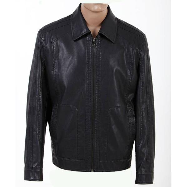 Wholesale Fashion Size 52, Size 54, Black and Knitting Mens Designer Leather Jackets