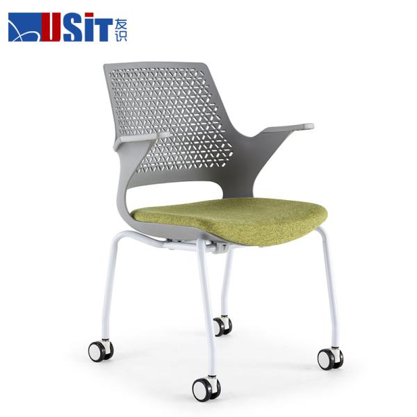 Ventilated Back Plastic Ergonomic Folding Office Chair For Home