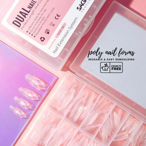 Dual Form Duet System for Sophisticated Nails Lasting Time 2-3 Weeks Poly Nail Gel Tips Extension