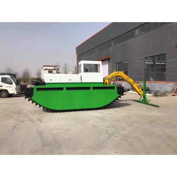 Amphibious Aquatic Weed Harvester water hyacinth reed harvesting cutting machine work cleaning boat