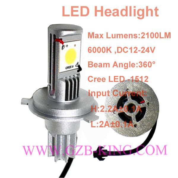 Generation 3 2x cree-1512 LED 2100LM 6000K car head light