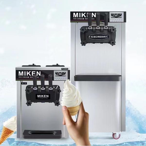 Ventes d'usine Meilleur prix machine à glaces Fabricant de crème glacée douce commerciale 2 + 1 saveurs machine à glaces