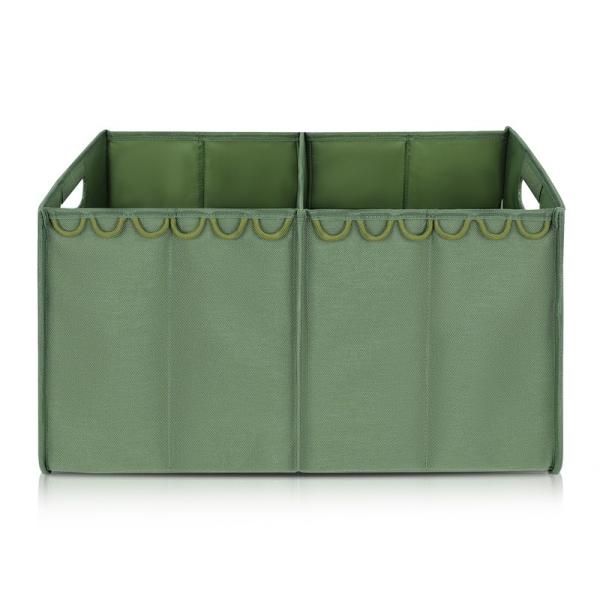 Collapsible Trunk Storage Tote Luggage Storage For Suv Two Compartments Foldable 36x4x9