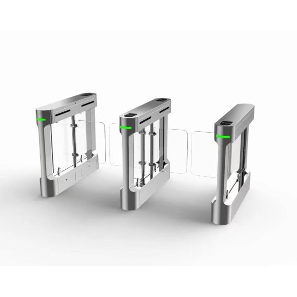 Anti Tailgating Facial Recognition Gate , Stainless Steel Flap Barrier Gate Entrance