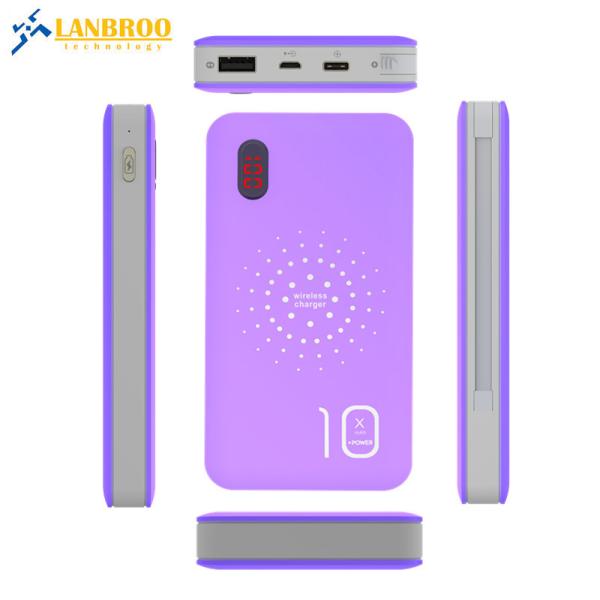 Best Selling Wireless Power Bank With Built-in 3-IN-1 Cable 10000mAh LCD Screen OEM Mobile Charger Powerbank