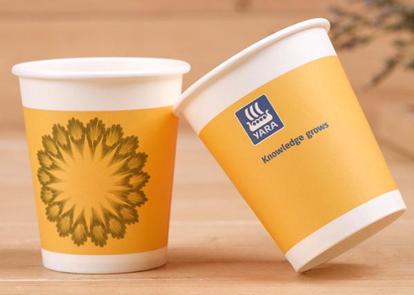 Soft Drink Single Wall Paper Cups With Lids Insulated Paper Coffee Cups