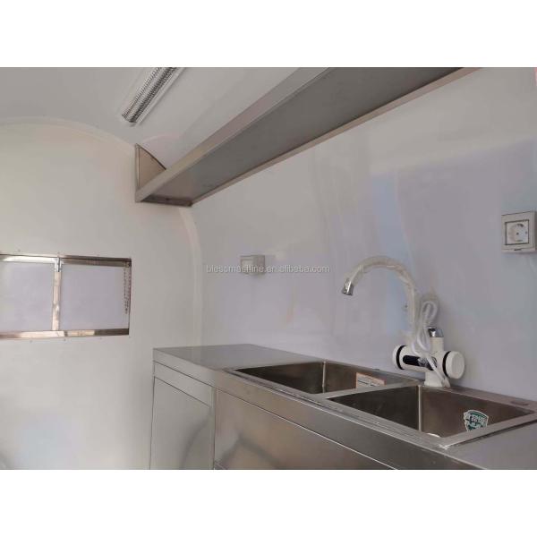 85kms long distance outdoor fast food trailer with durable stainless steel worktable