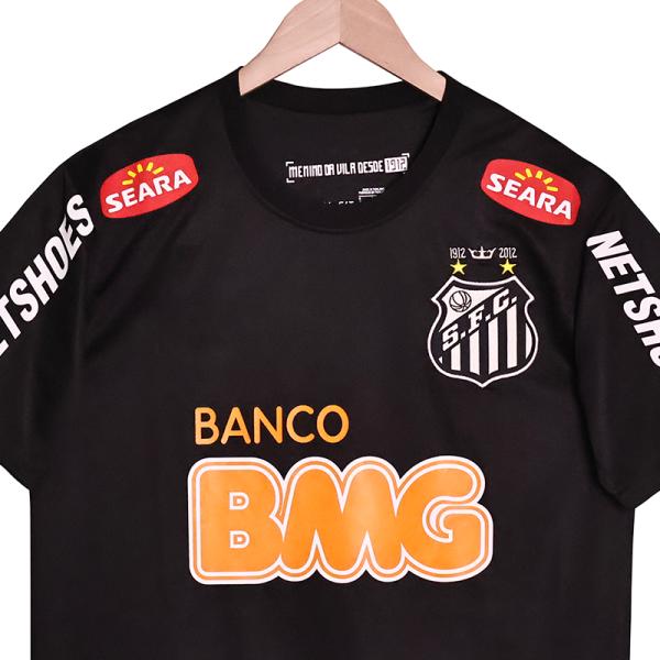 Santos 2012-2013 season black home jersey replica team customized exclusive design