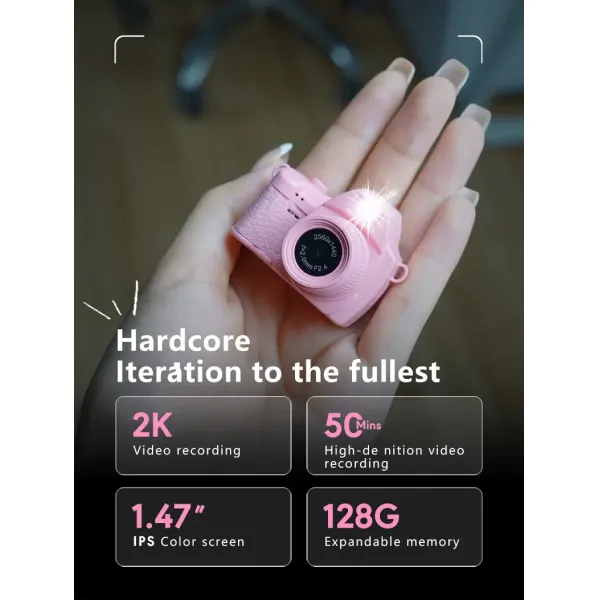 Mini Camera 1440p 2K HD Video Recording S161 Portable kids Cam DV Video Recorder With Lamp