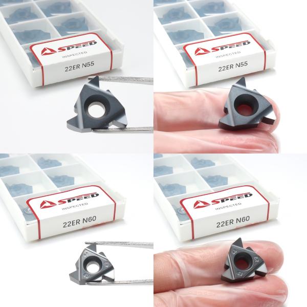 Threading Carbide Inserts 22ER 22IR N60 N55 3.5ISO 4.0ISO 5.0ISO Cutting Tools PVD CVD coating
