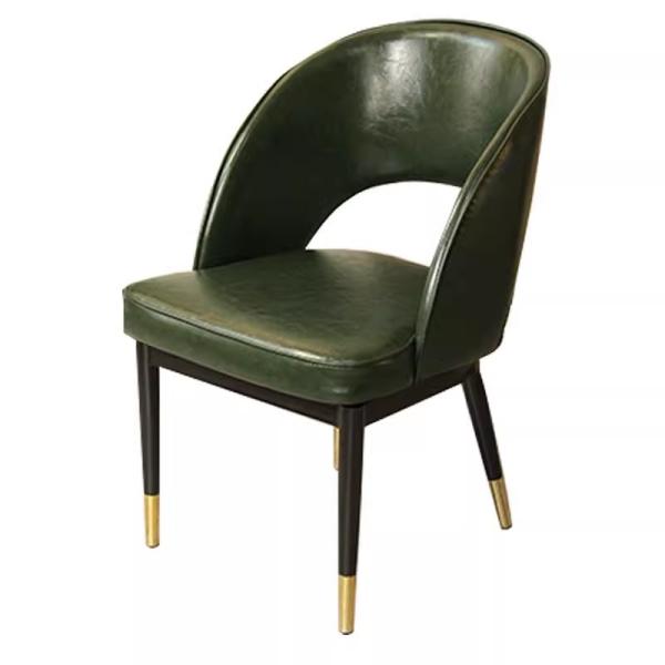 Luxury Modern Nordic Style Back Rest Leather Chair Living Room Hotel Furniture