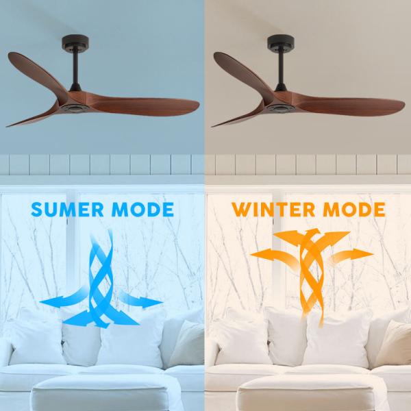 Ventilador de techo moderno con aspas de ABS de madera en blanco y negro de 42 pulgadas, modelo 666, fábrica al por mayor