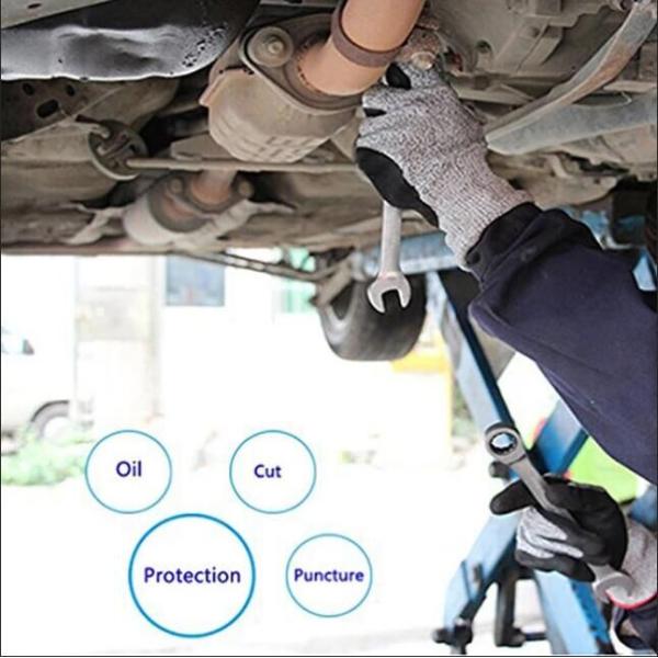 Sandy Nitrile Coated Premium Defense Cut Resistant Gloves For Construction