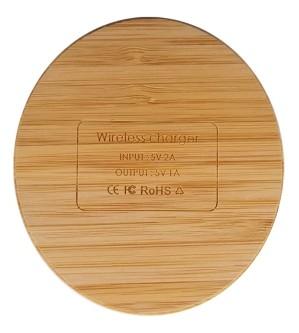 Environmental Bamboo Made 5W Portable Wireless Charger 5V 2-3A