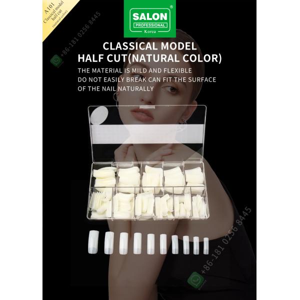 ABS подсказок ногтя неполной вырубки материал французского пластиковый