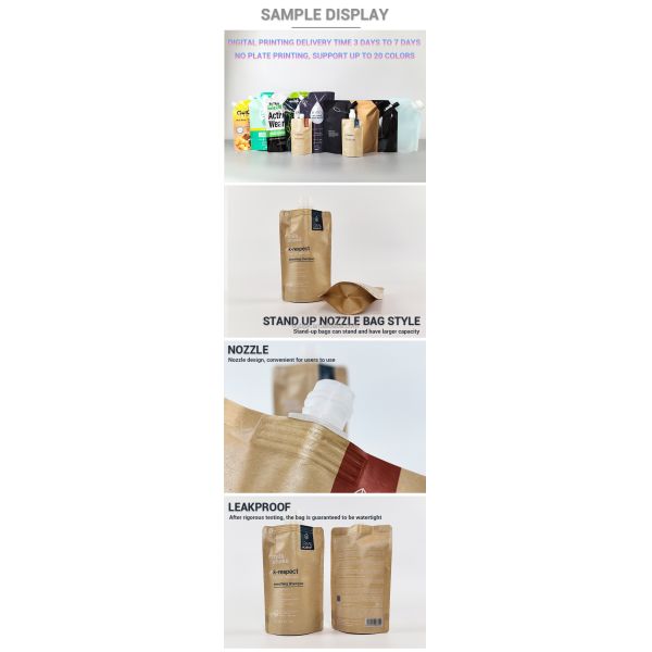 Beverage Juice Milk Drink Pouches Bags Laundry Detergent Refill Spout Bag Packaging Eco Friendly Flexible Liquid Stand up Packs