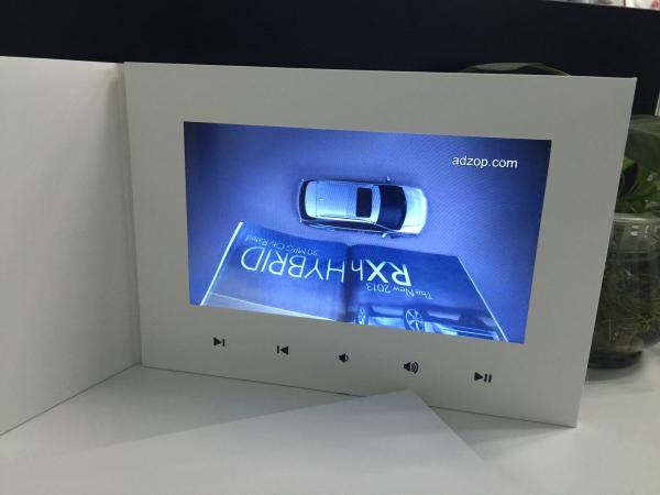 128MB 10 Inch Video Marketing Brochure Lcd Video Greeting Card With Button Control