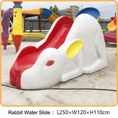Parque aquático Piscina de fibra de vidro Slide de coelho pequeno para crianças
