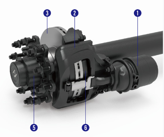 Air Ride Amercian Series Trailer Axle Disc Series Tube Thickness 10-18mm