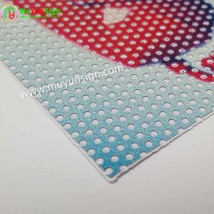 PVC One Way Vision Film Self Adhesive Privacy Mesh For High Impact Advertising
