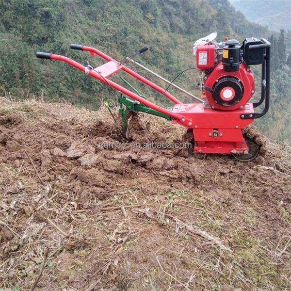Gasoline Power Type Mini Self Propelled Power Tiller Cultivator with 160x80x55cm Size