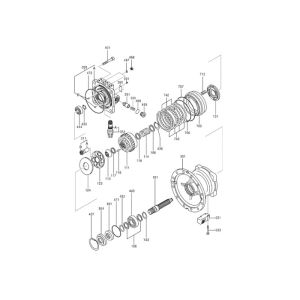 Assy de moteur d'oscillation de ZX850-3 M2X210, moteur hydraulique du groupe 4637117