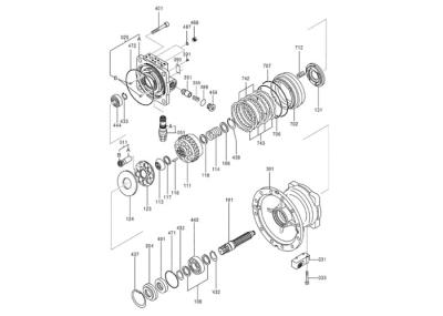 Assy de moteur d'oscillation de ZX850-3 M2X210, moteur hydraulique du groupe 4637117