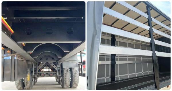 2 Or 3 Axle With Water Resistant Laminated Plywood Tarped Tarpaulin Side Curtain Cargo Truck Trailer