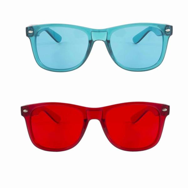 Color Therapy Glasses Pro Style Set of 10 Colors,Colored Mood Relax Sunglasses