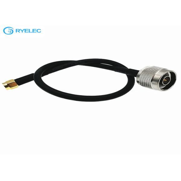 Stable Flexible Extension RF Coaxial Cable N Male To SMA Male With RG58 / U Low Loss Phase