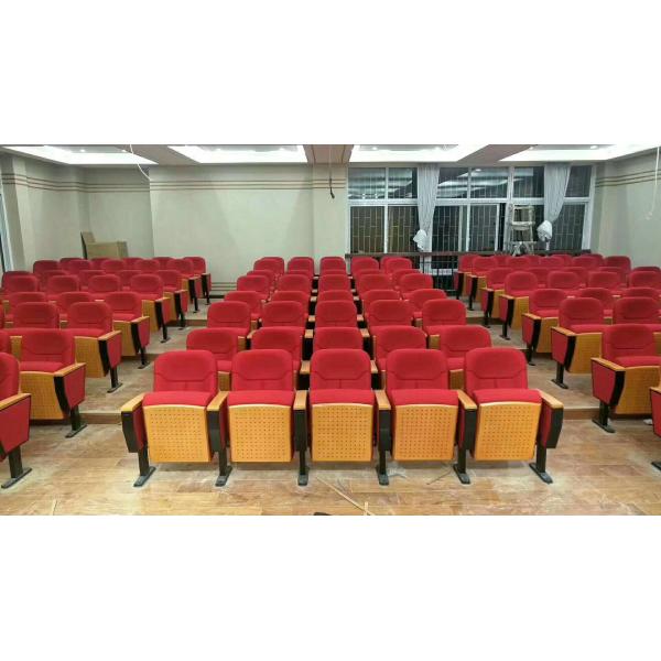 18mm Plywood Hardwood Outer Lecture / Church Hall Chairs With Low Back Floor Mounted