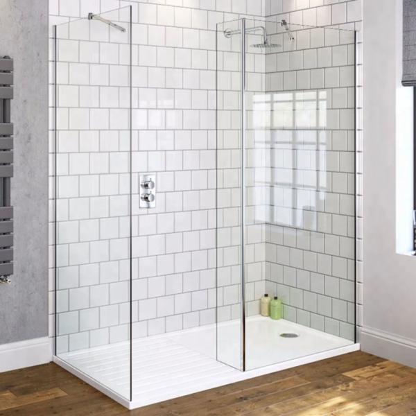 Bathroom Shower Bath Screens Glass End Panel Waterproof Bathroom Sheet Wall Paneling