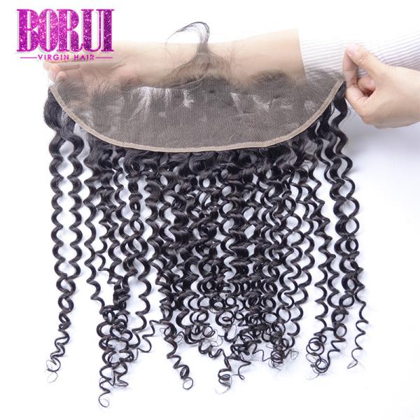 ALL Color Deep Curly Lace Frontal , 13*4 Brazilian Human Hair Lace Closure
