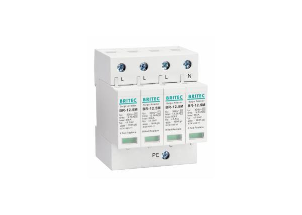 Tipo de Imax 50kA - 1 +2 proteção de relâmpago do protetor de impulso do agregado familiar de 320V 18mm 4P