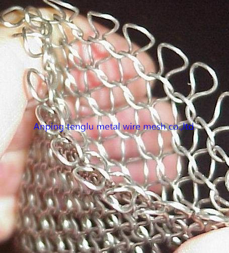 Cable Shielding Security Stainless Steel Knitted Wire Mesh For Gas / Liquid