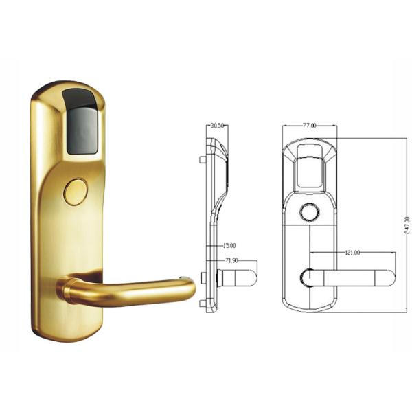 V69 Management Sytem High Security Electric Door Lock RFID Card Hotel Smart Lock