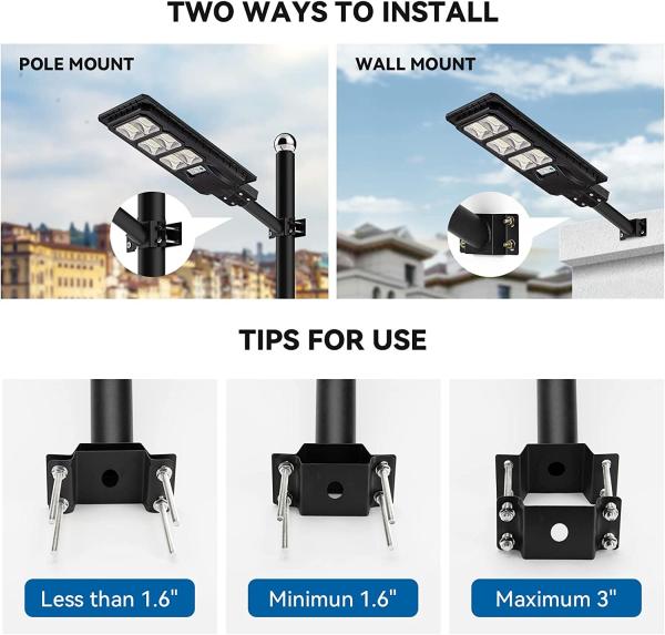 Brackets de braço externo para o poste de montagem de luz de rua Bracket para o braço de extensão de luz solar de rua