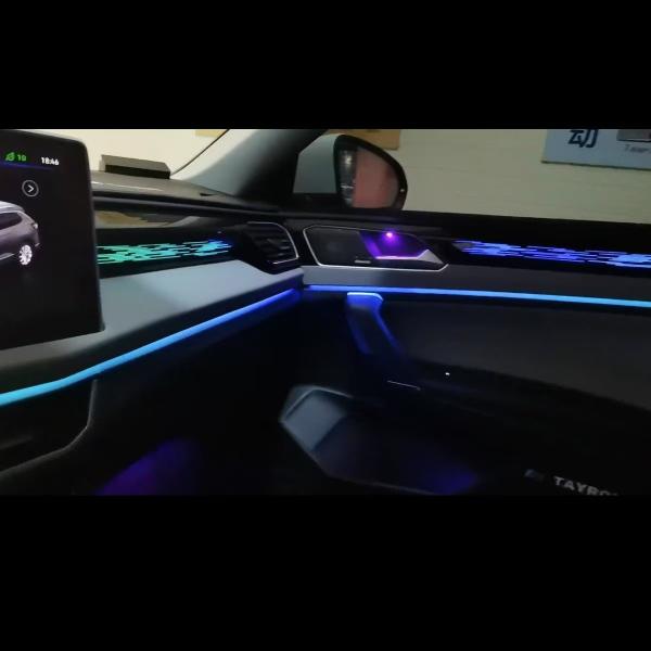 Piano Black Meteor Four Doors+Central Control 24 Lights Phantom Colored Ambient Light for TAYRON (23-24)