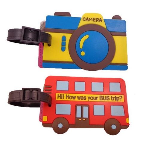 Rubber Promotional gift 3D soft PVC luggage tag