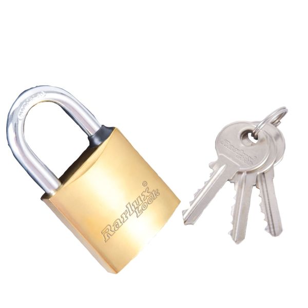 Rrlux Hot Selling Customized Durable Brass Padlocks with 3 Brass Keys-Direct Sales Factory Price