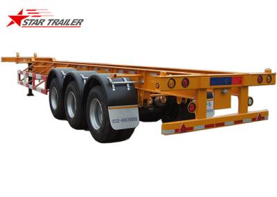 45ft Three Axle Gooseneck Semi Skeletal Container Trailer With Twist Locks
