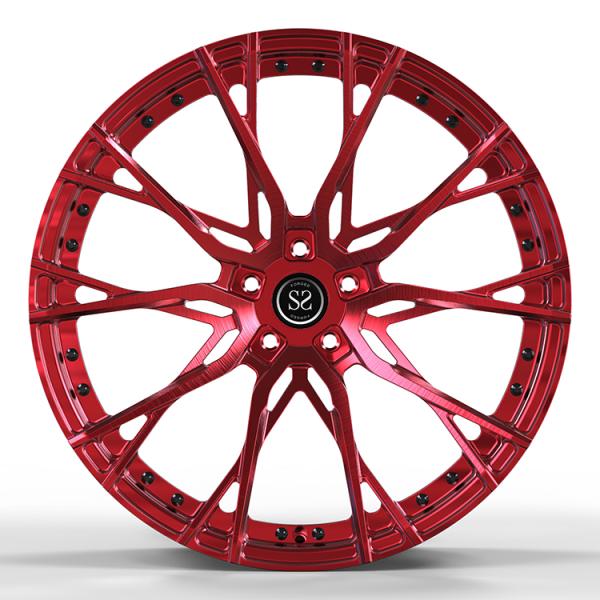 VOYAH FREE 20x8.5 Polished Red 1 Piece Forged Wheels