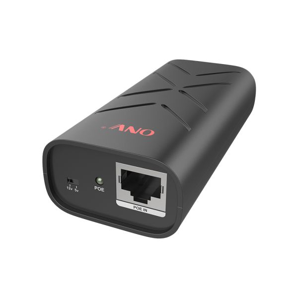 Gigabit PoE splitter with Gigabit speed adaptive IEEE802.3 af/at compliant and 5V/12V output voltage selector