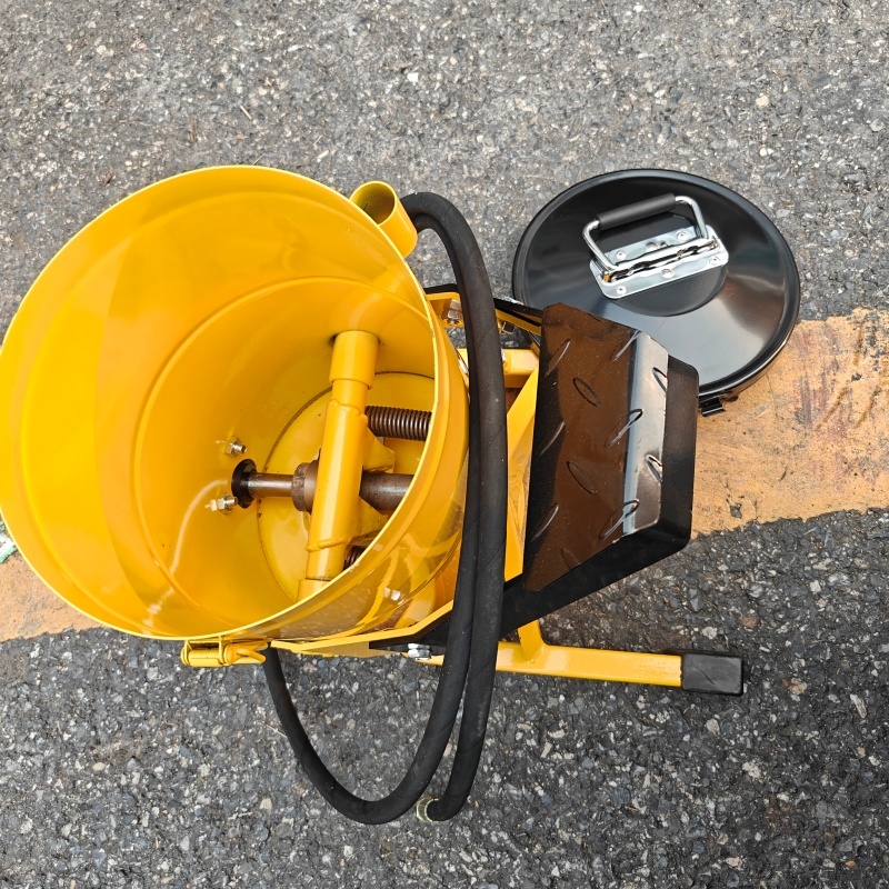 6L Foot Operated Grease Bucket, High Pressure Pedal Grease Pump for Excavator Machinery Lubrication